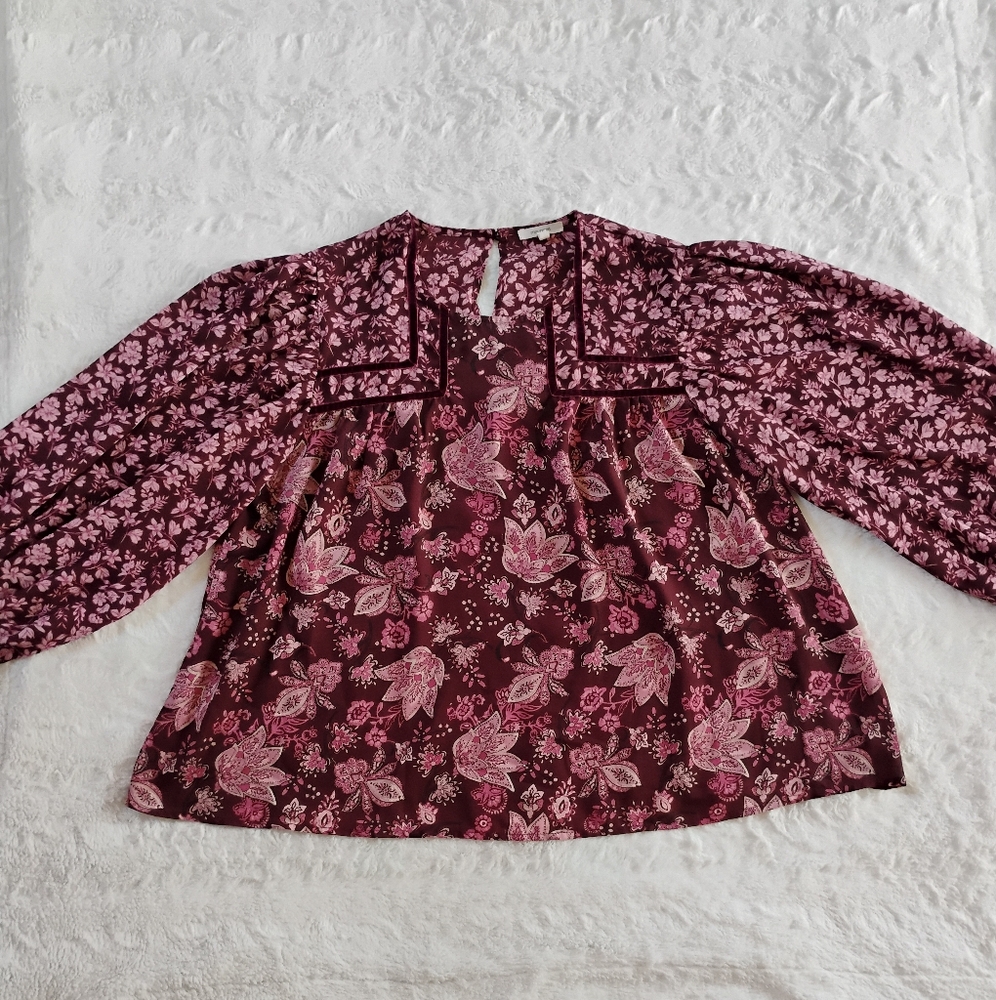 Maurices Floral Puff Sleeve Blouse